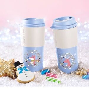 Tupperware Christmas Tumblers  Coffee To go Set of 2